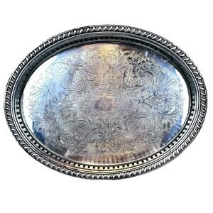 Eales 1779 Silver-Plated Oval Serving Tray Approx. 11.5 in x 9in